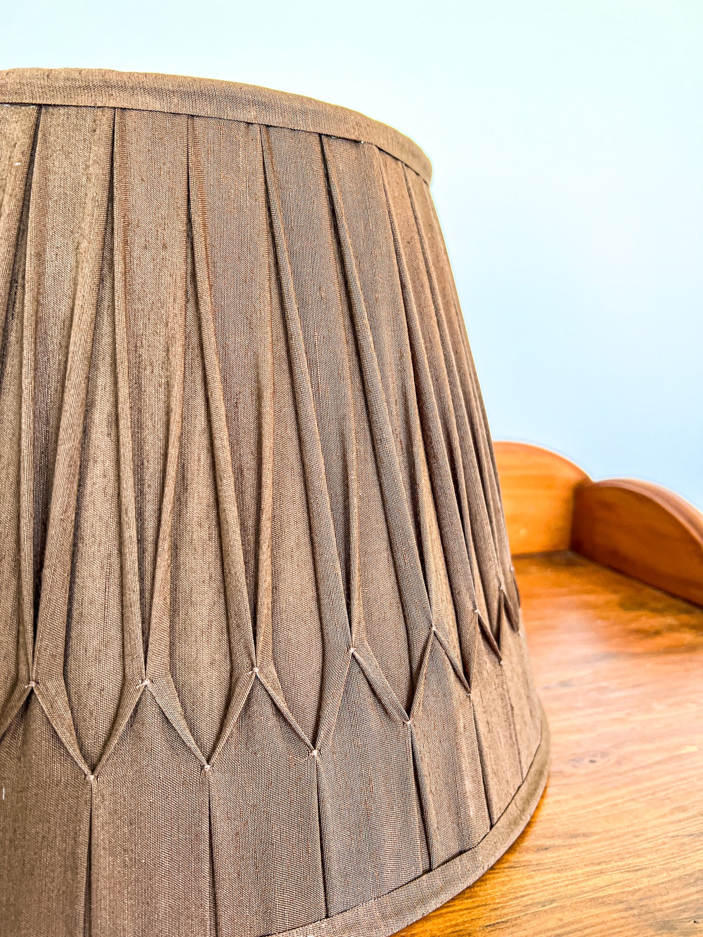 SALE William Silk Gathered Smock Pleat Lampshade