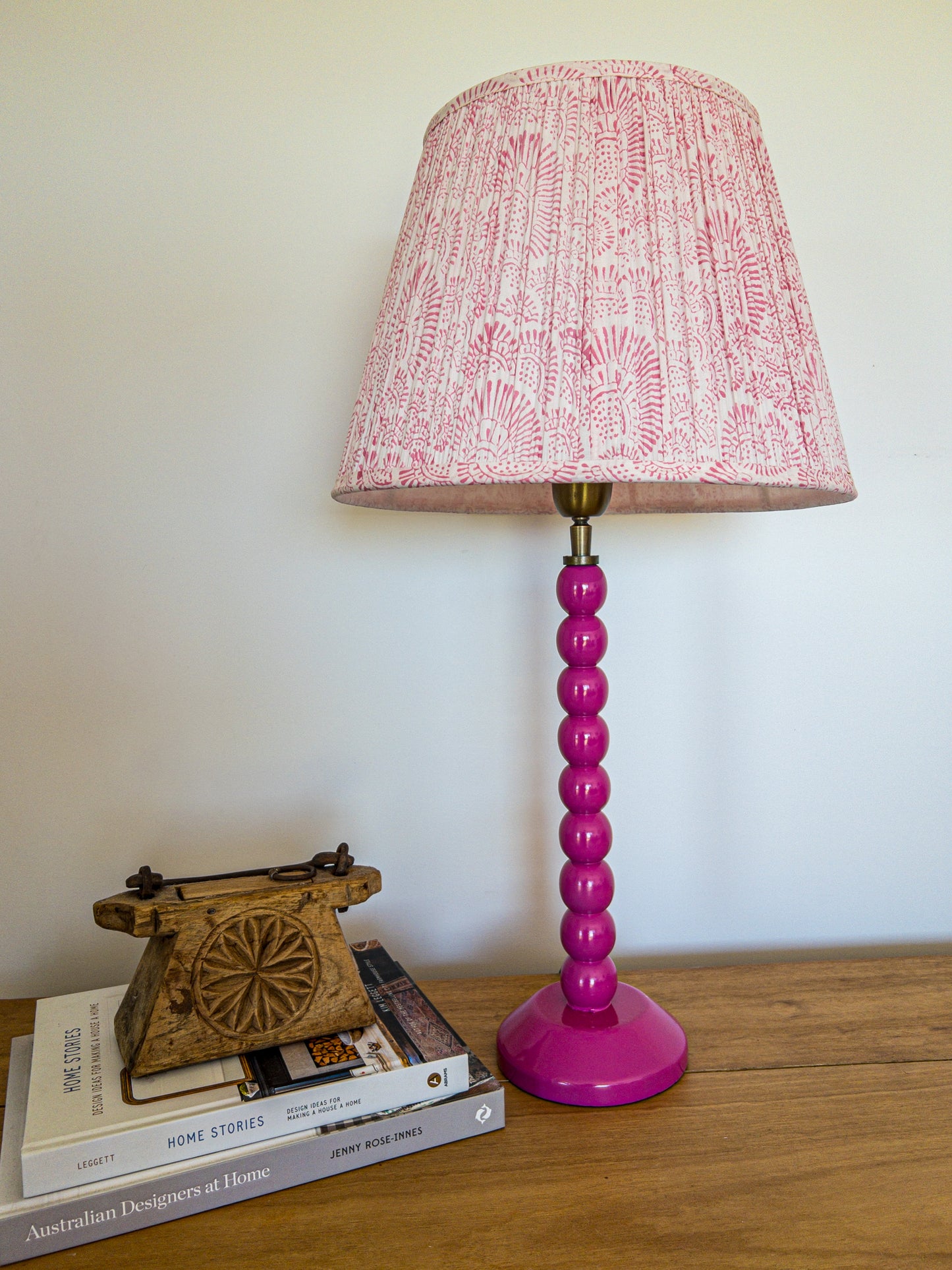 SALE Summer Block Printed Pleated Lampshade