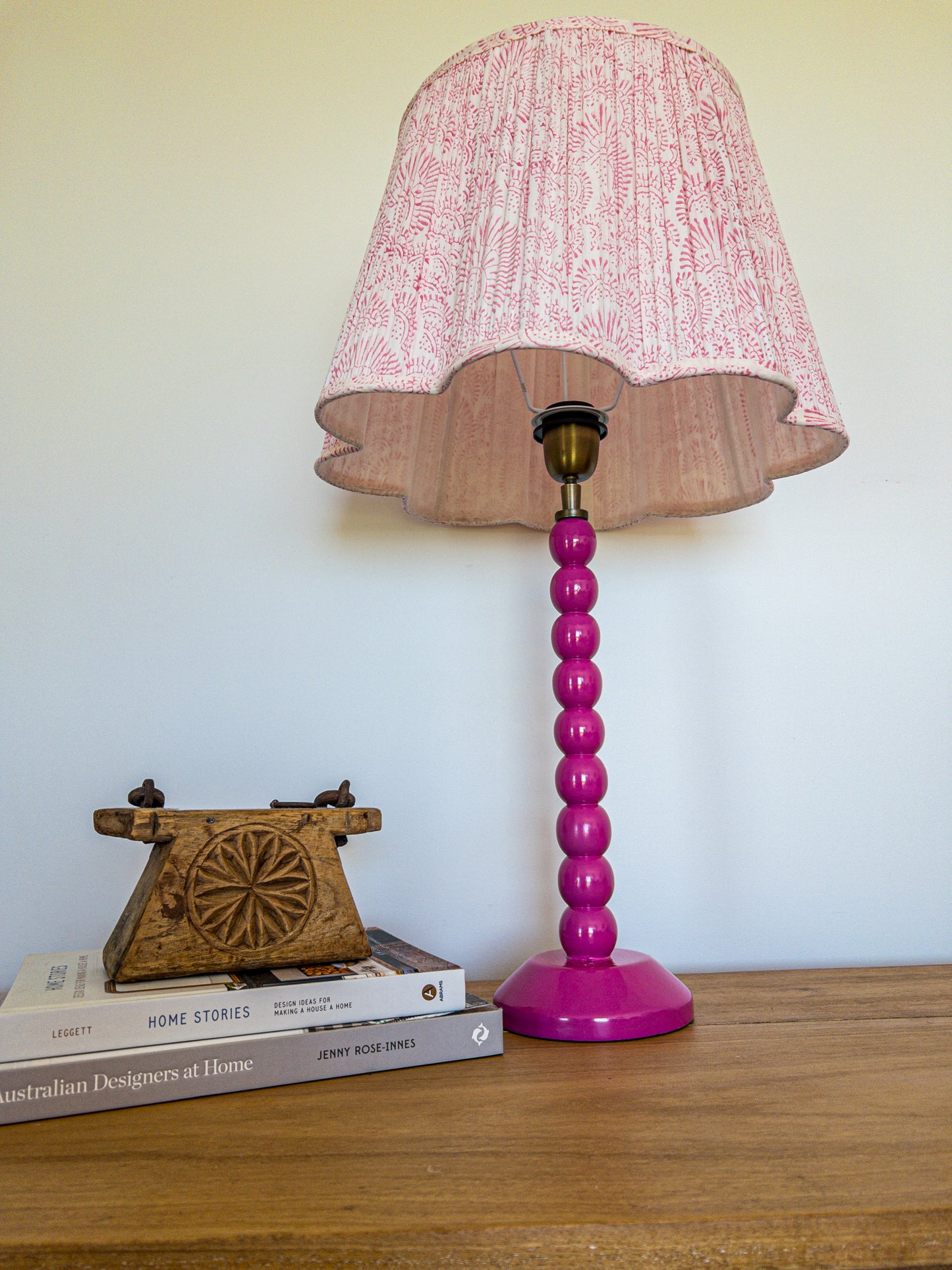 SALE Summer Block Printed Pleated Lampshade