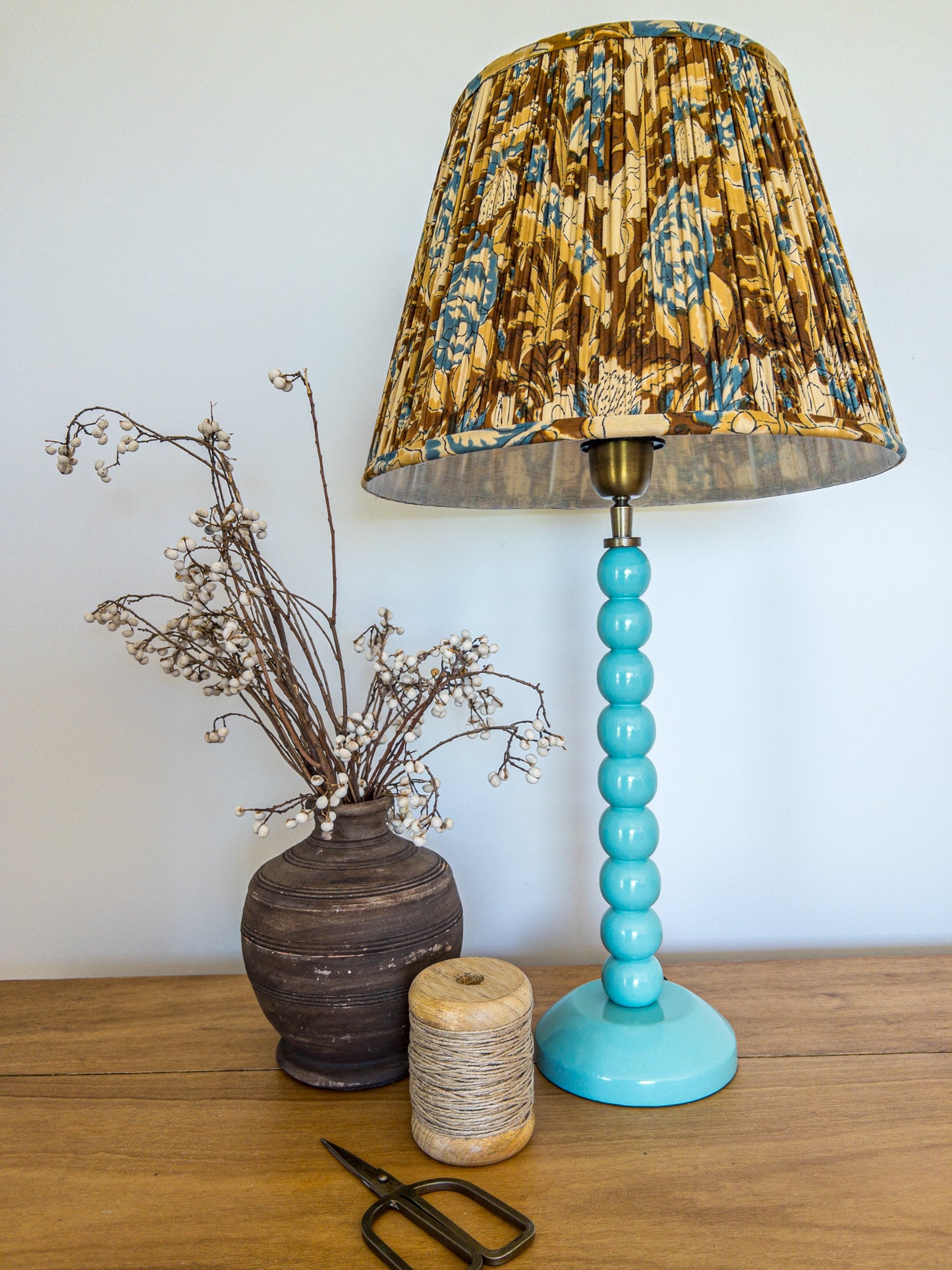 SALE Rhonda Block Printed Pleated Lampshade