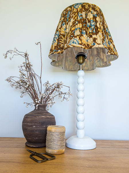 SALE Rhonda Block Printed Pleated Lampshade