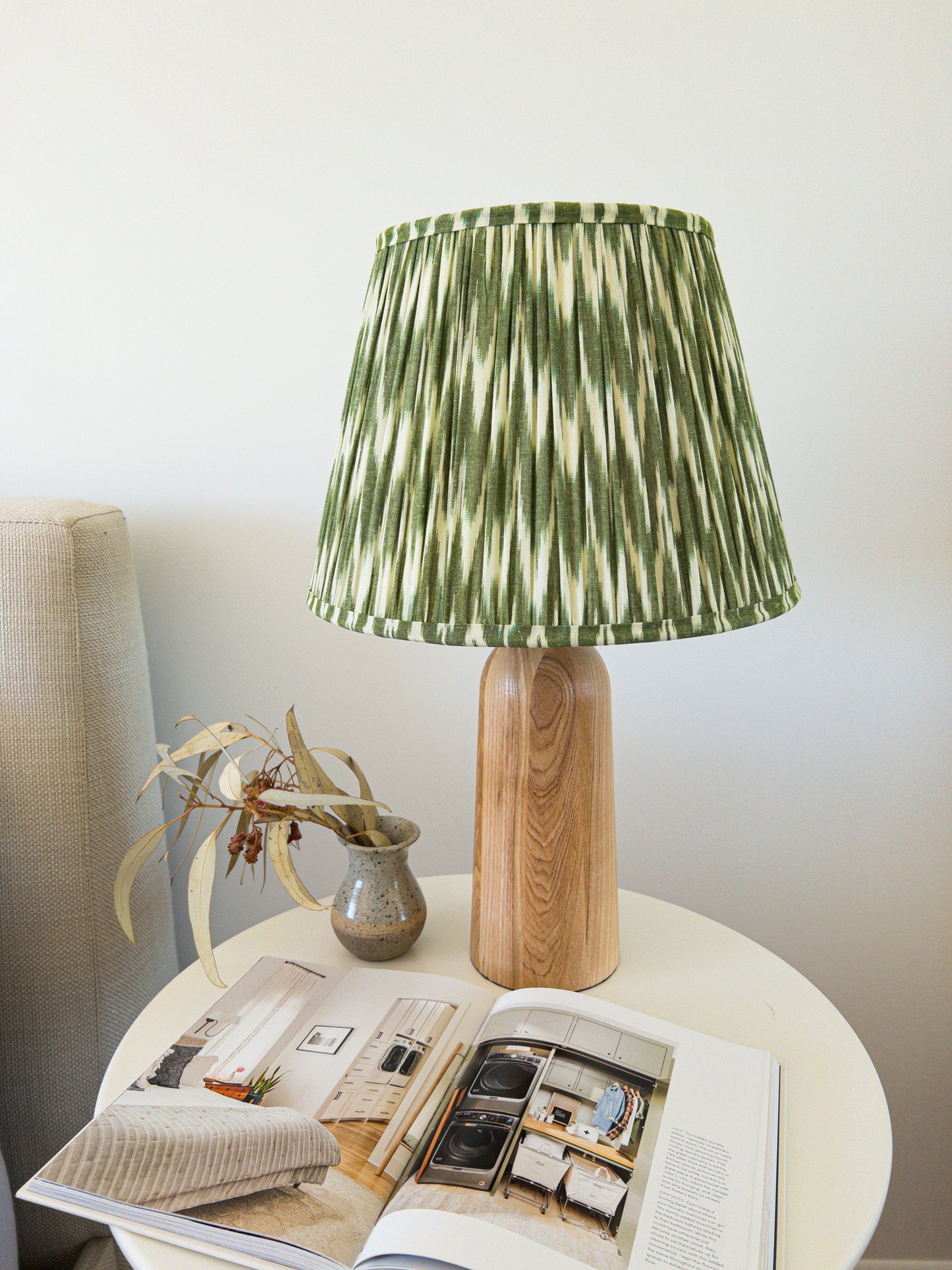 SALE Thomas Ikat Printed Pleated Lampshade