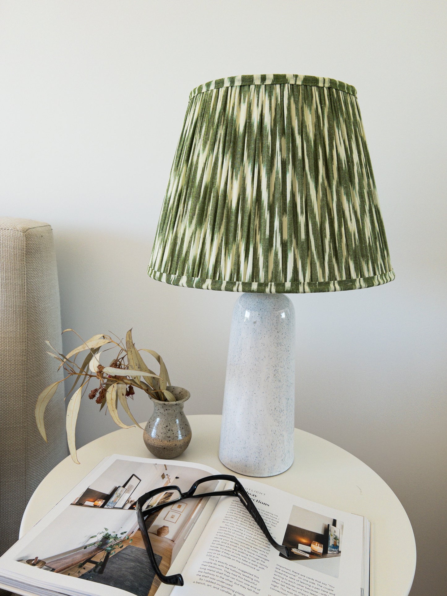 SALE Thomas Ikat Printed Pleated Lampshade