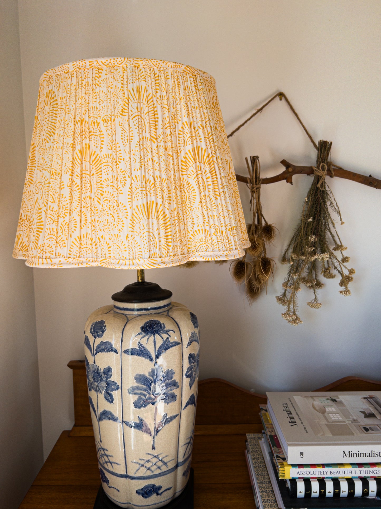 SALE Helen Block Printed Pleated Lampshade