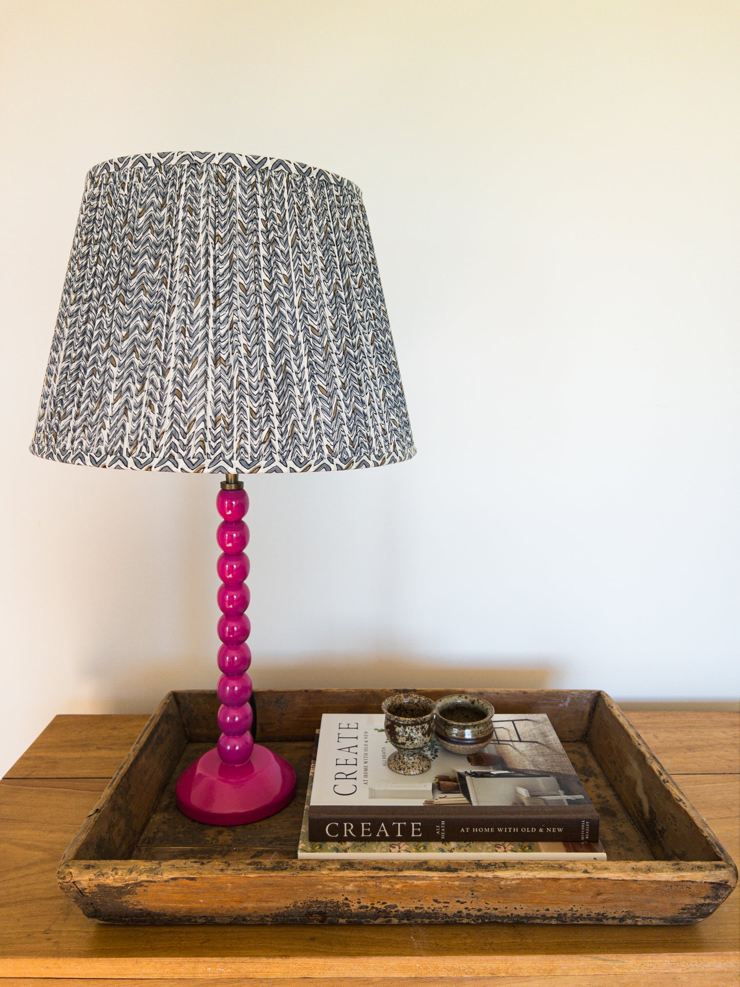 SALE Wally Block Printed Pleated Lampshade