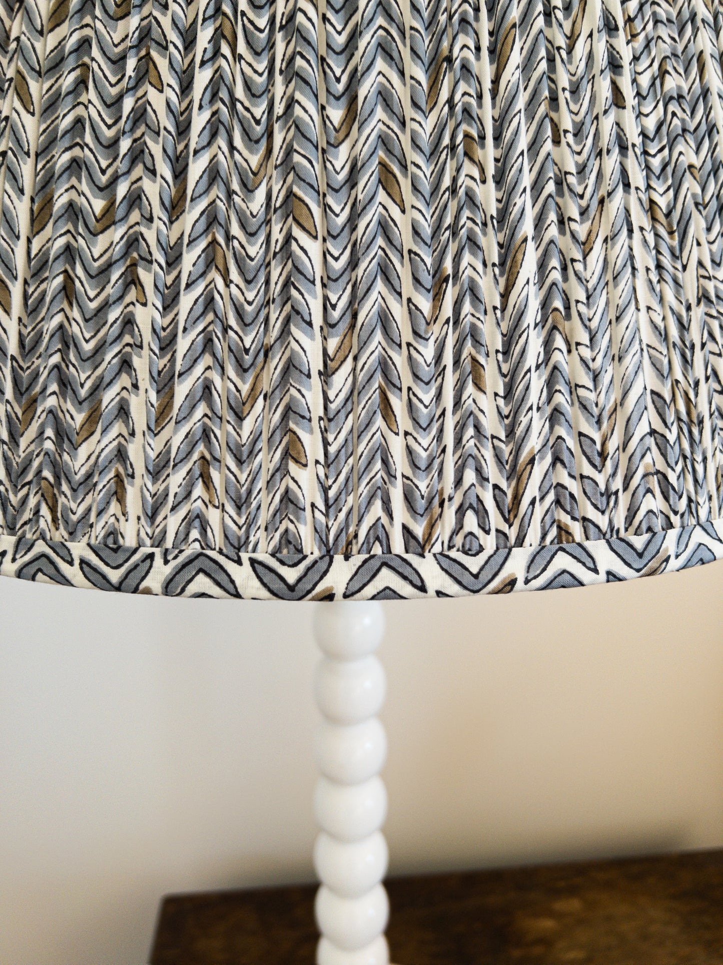 SALE Wally Block Printed Pleated Lampshade