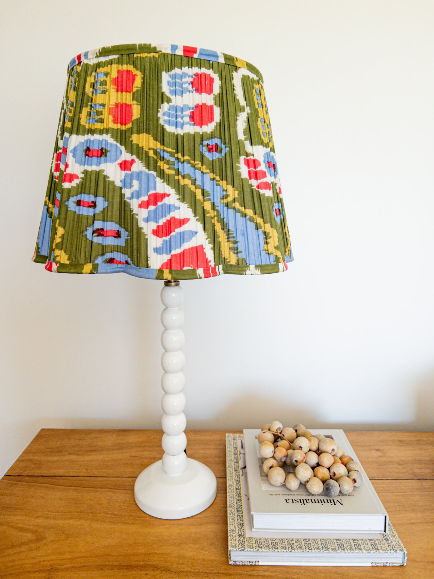 SALE Casper Ikat Printed Pleated Lampshade