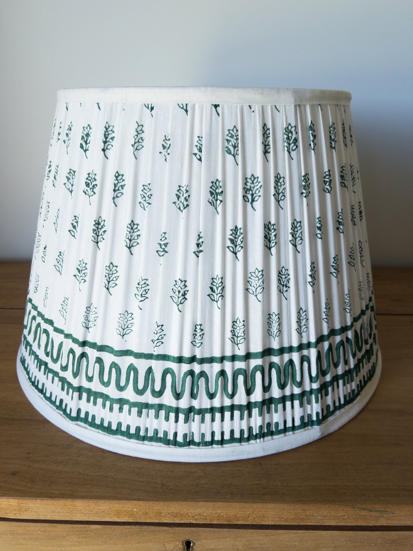 Mat Block Printed Pleated Lampshade