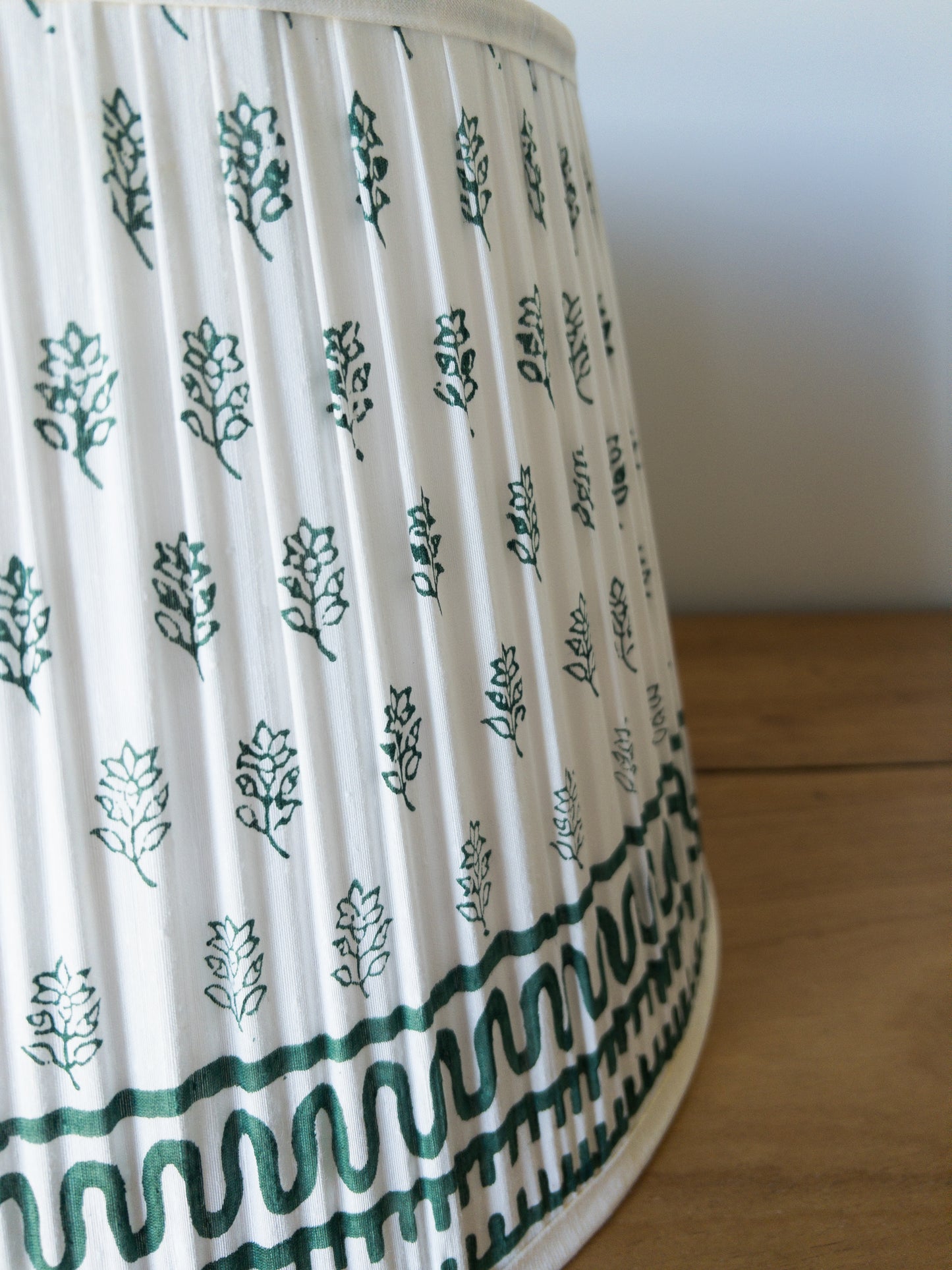 Mat Block Printed Pleated Lampshade