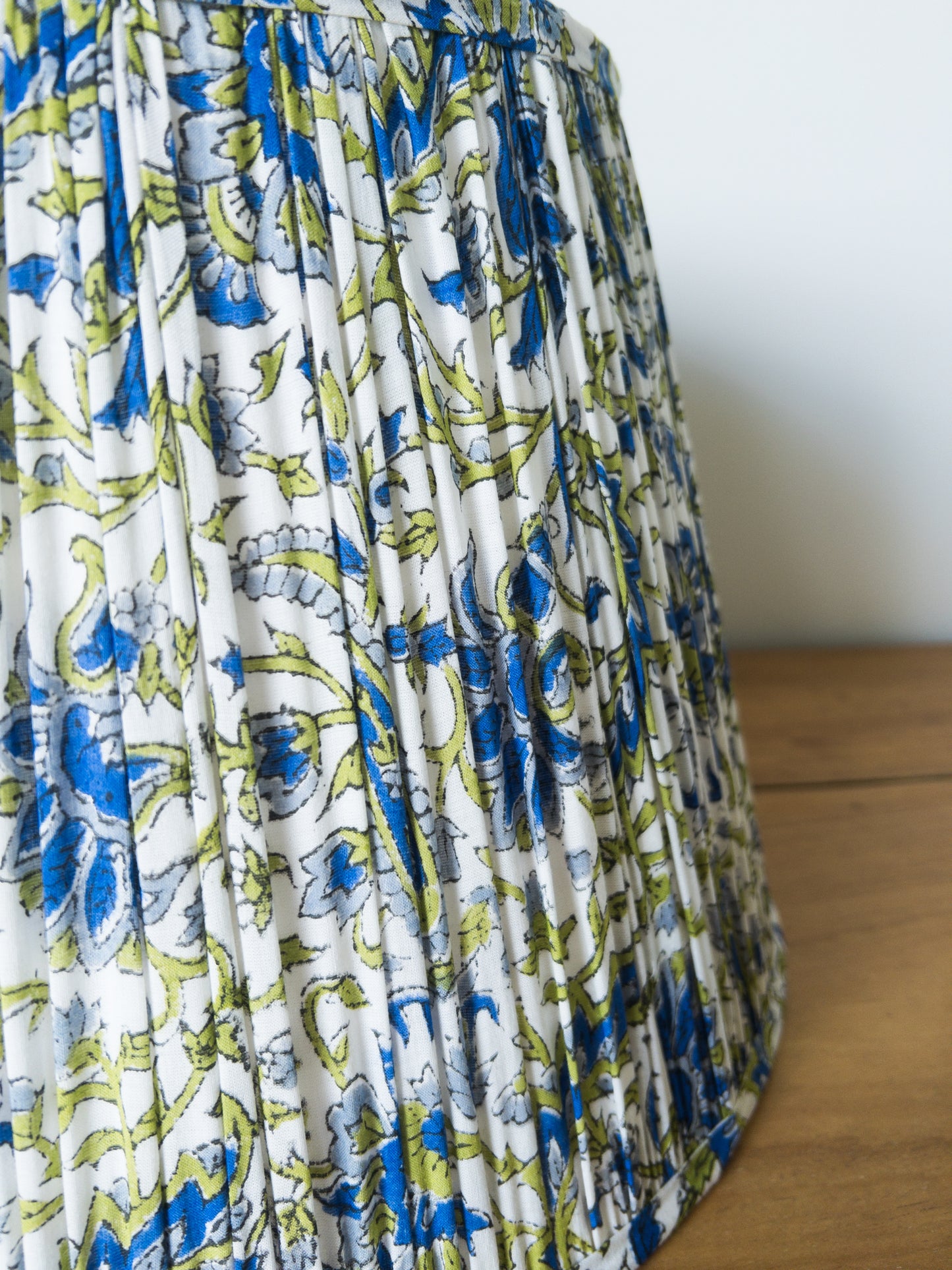 Spring Block Printed Pleated Lampshade