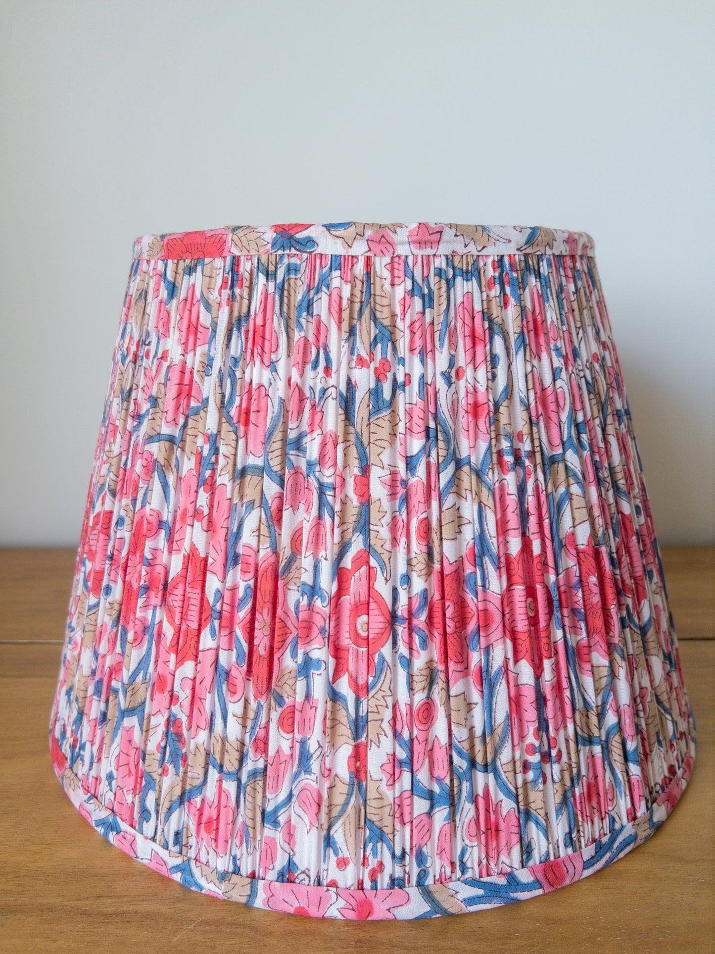 Winter Block Printed Pleated Lampshade