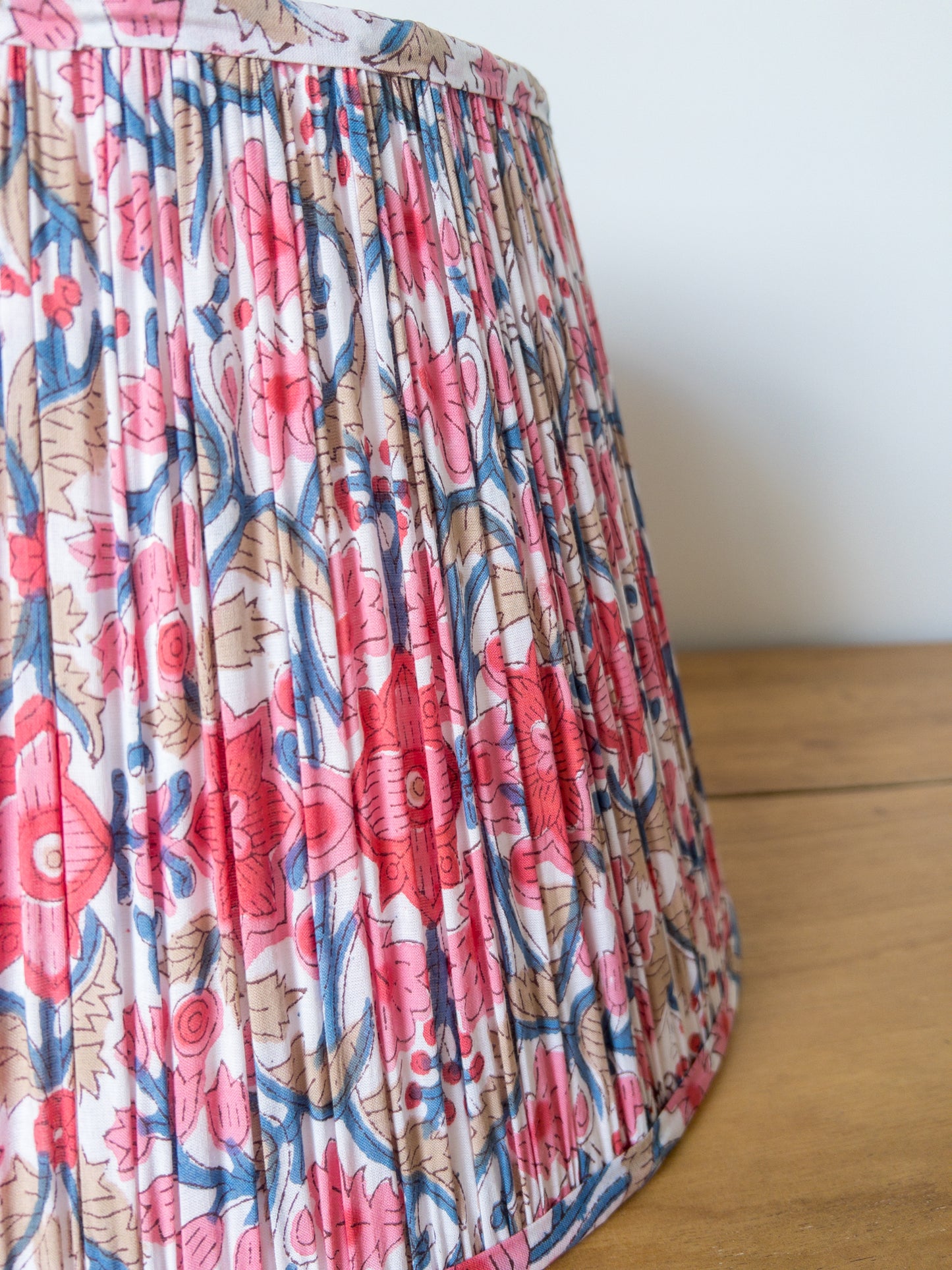 Winter Block Printed Pleated Lampshade