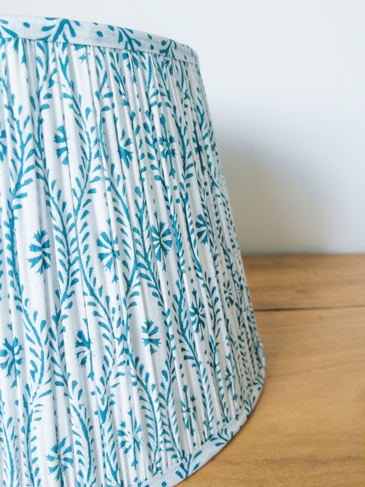 Piper Block Printed Pleated Lampshade