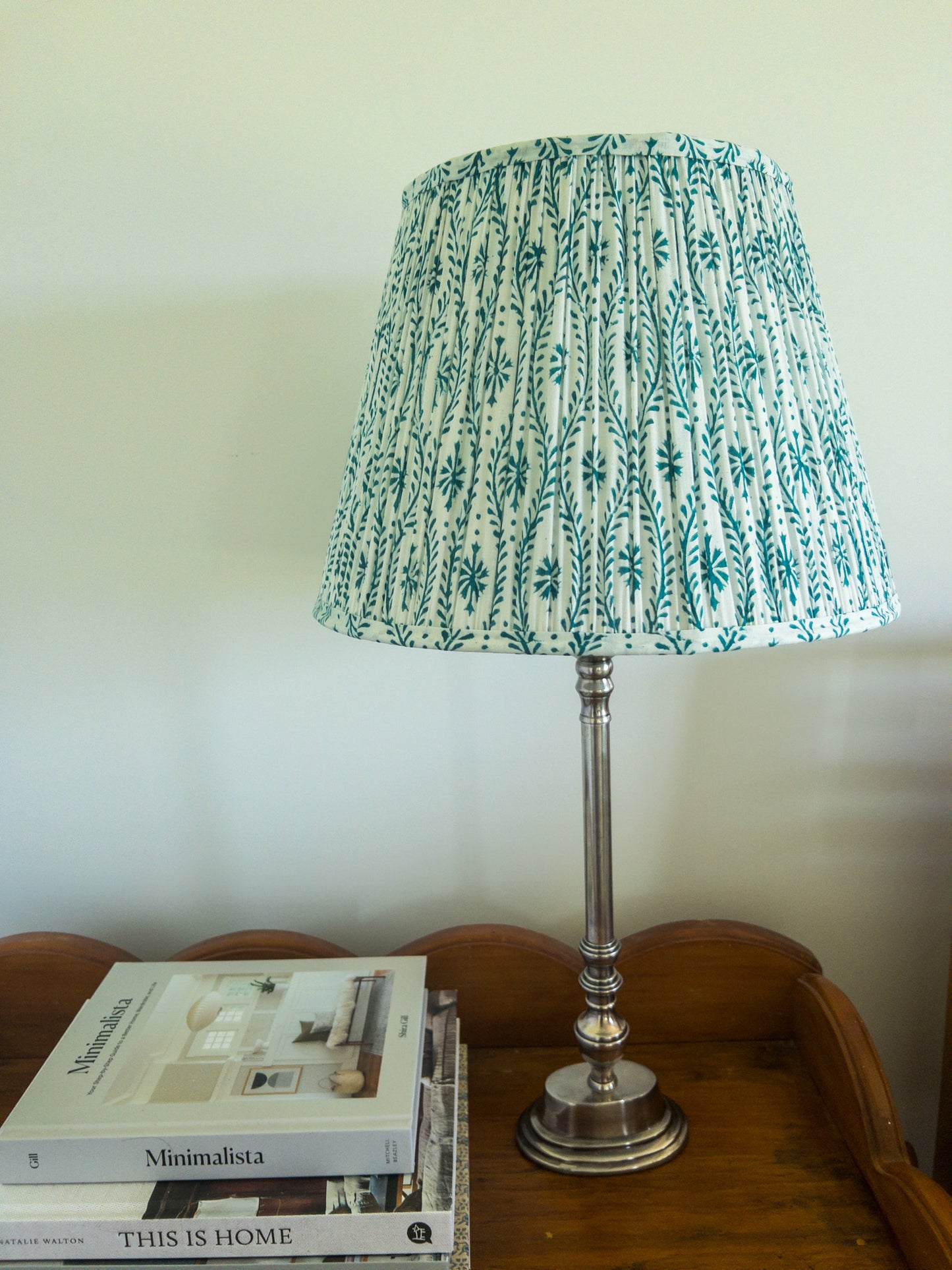 Piper Block Printed Pleated Lampshade