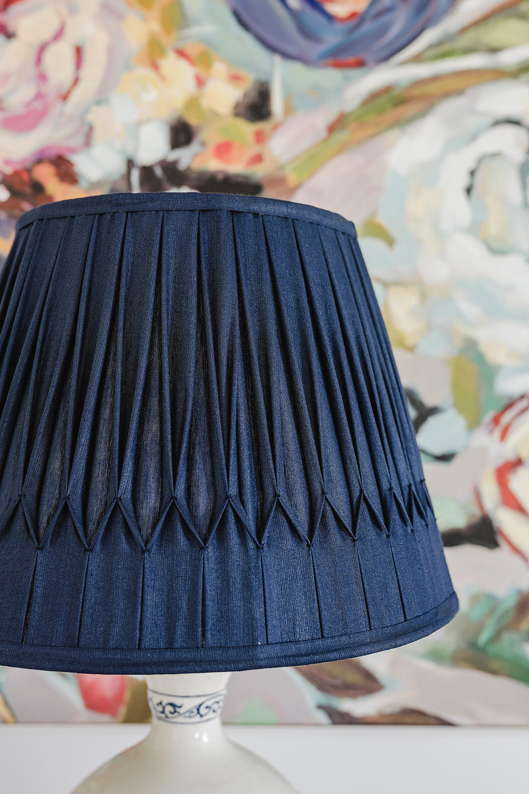 SALE William Silk Gathered Smock Pleat Lampshade