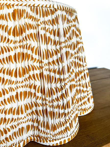 Abby Block Printed Pleated Lampshade