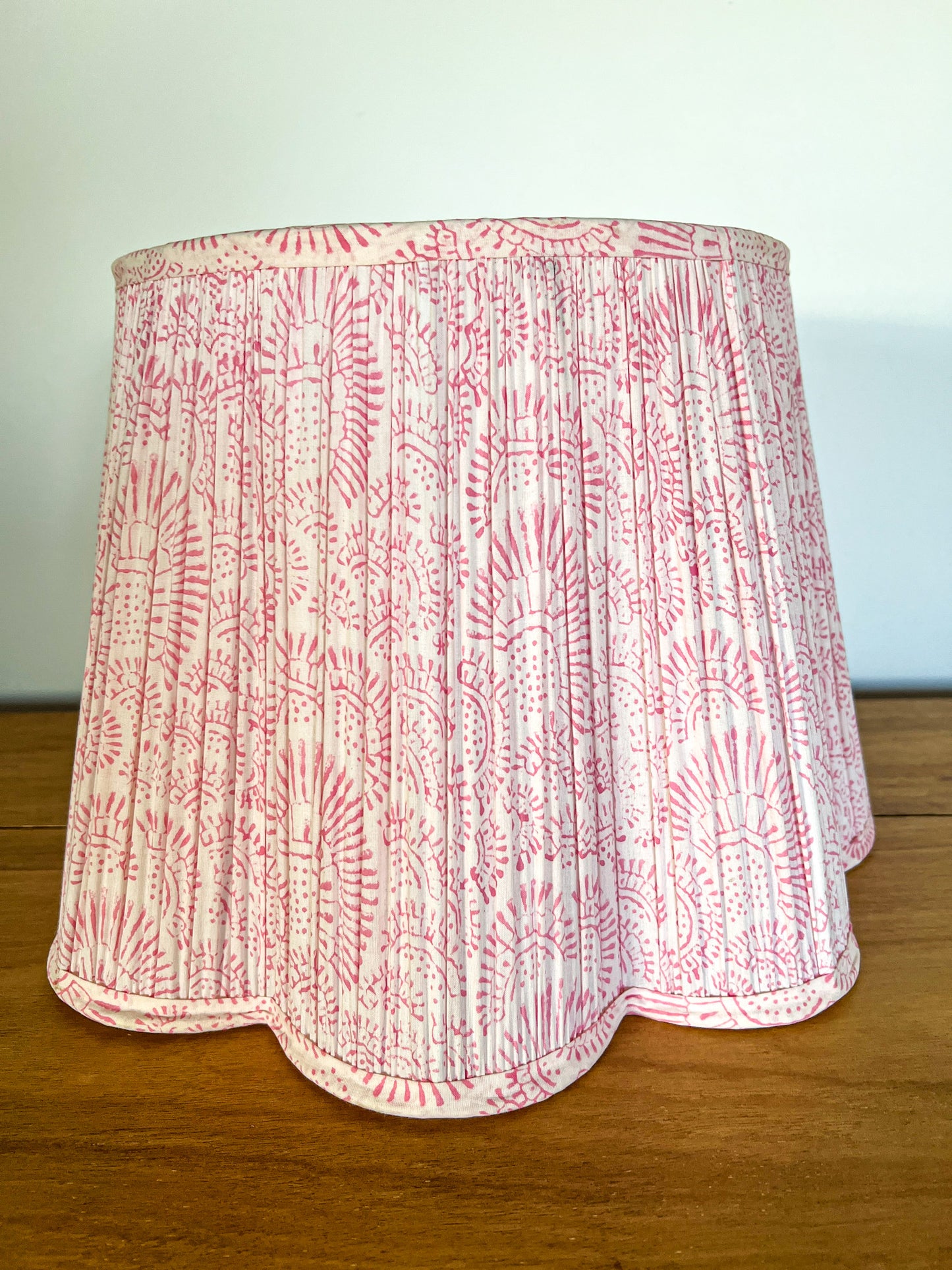 SALE Summer Block Printed Pleated Lampshade