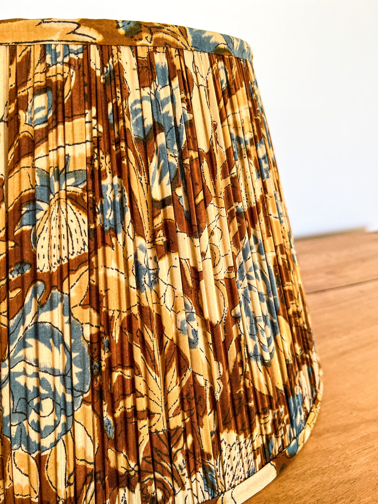 SALE Rhonda Block Printed Pleated Lampshade