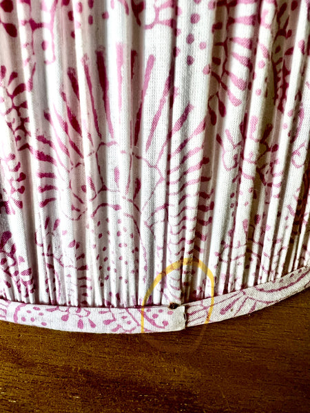 Not Perfect 4 - Summer Block Printed Pleated Lampshade