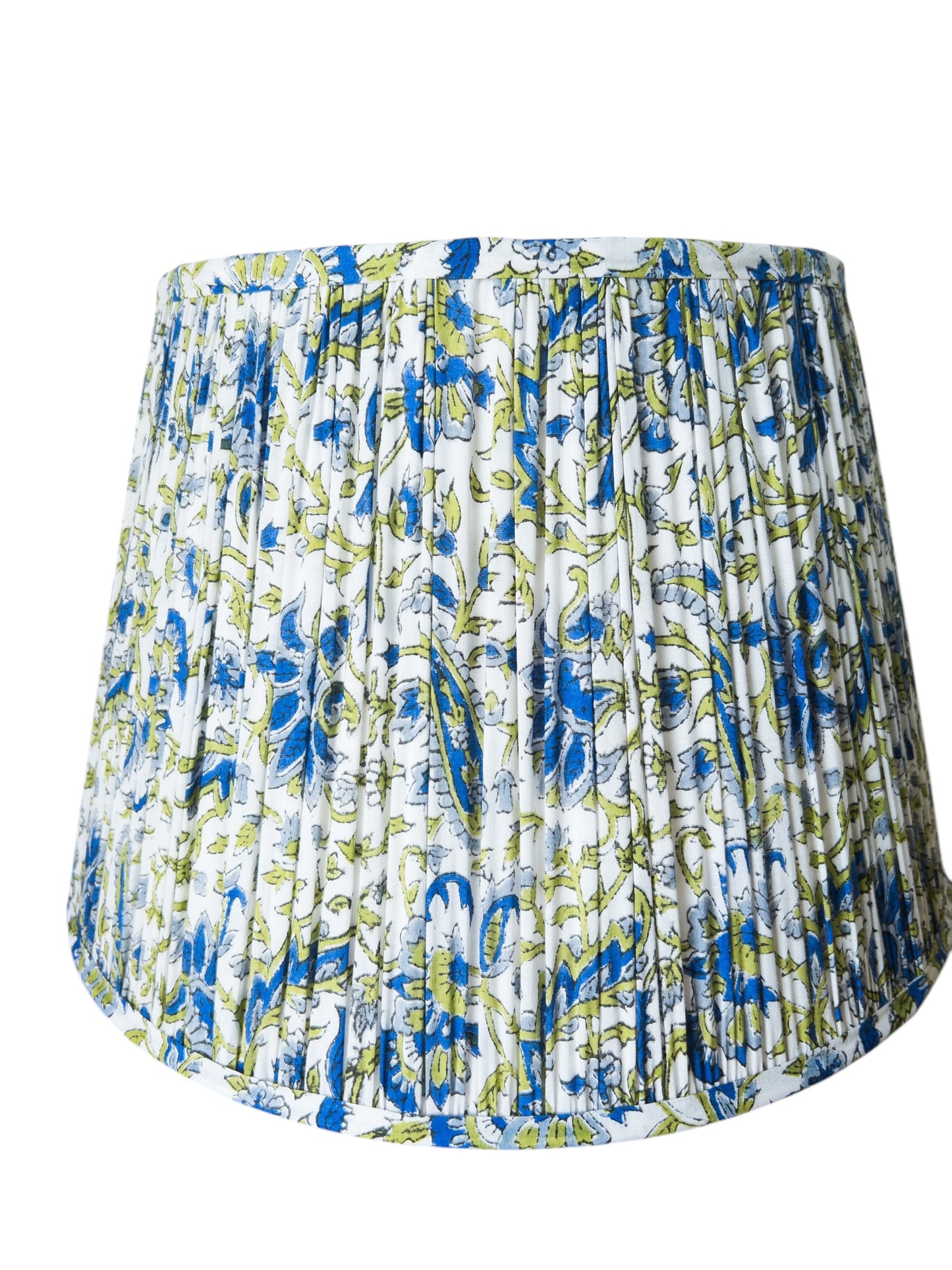 Spring Block Printed Pleated Lampshade