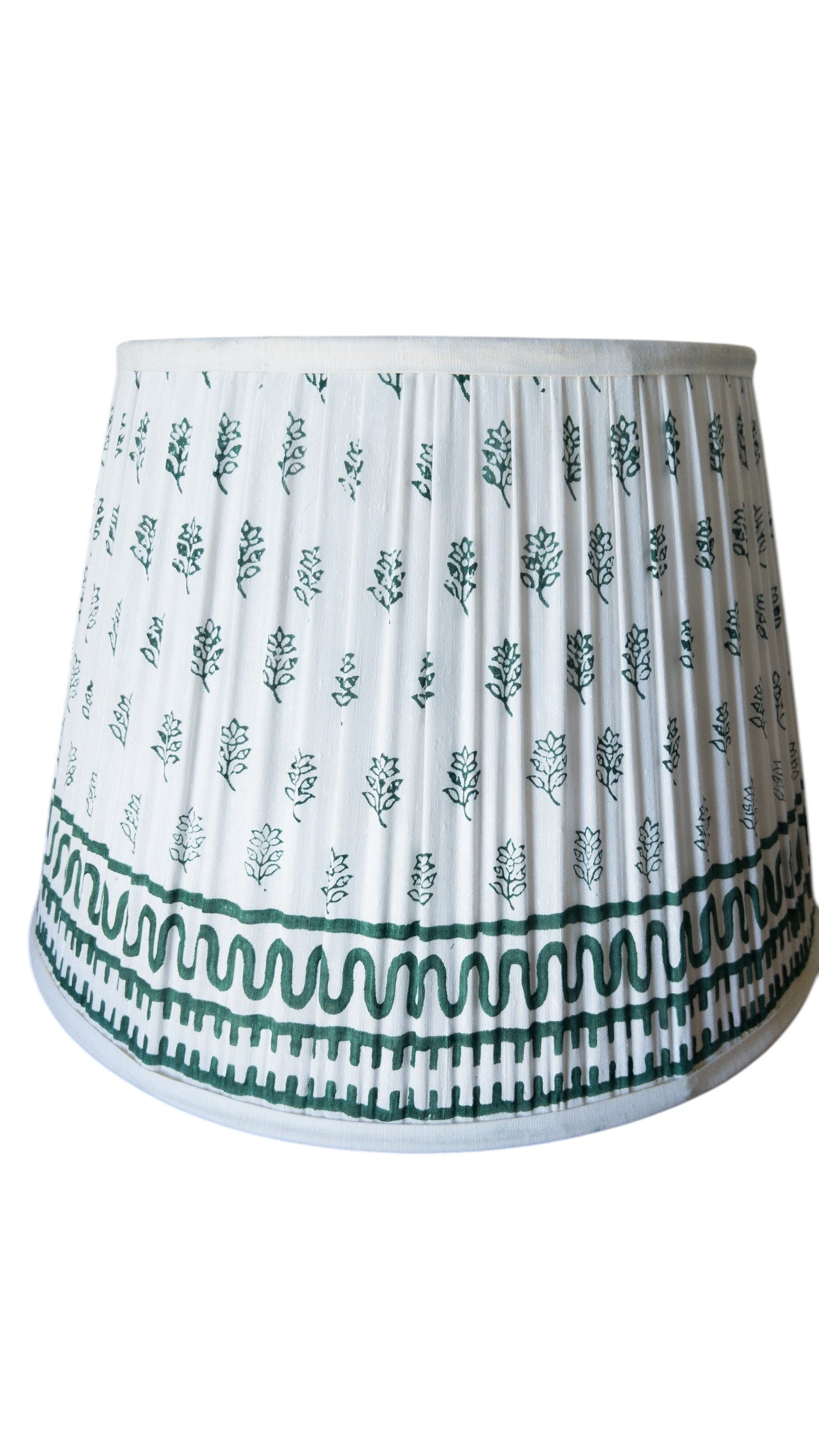 Mat Block Printed Pleated Lampshade