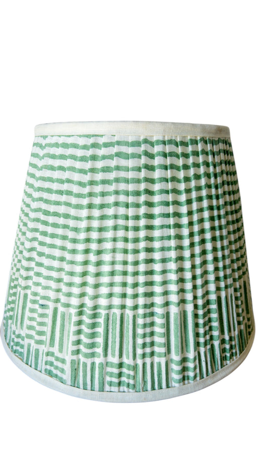 Oscar Block Printed Pleated Lampshade