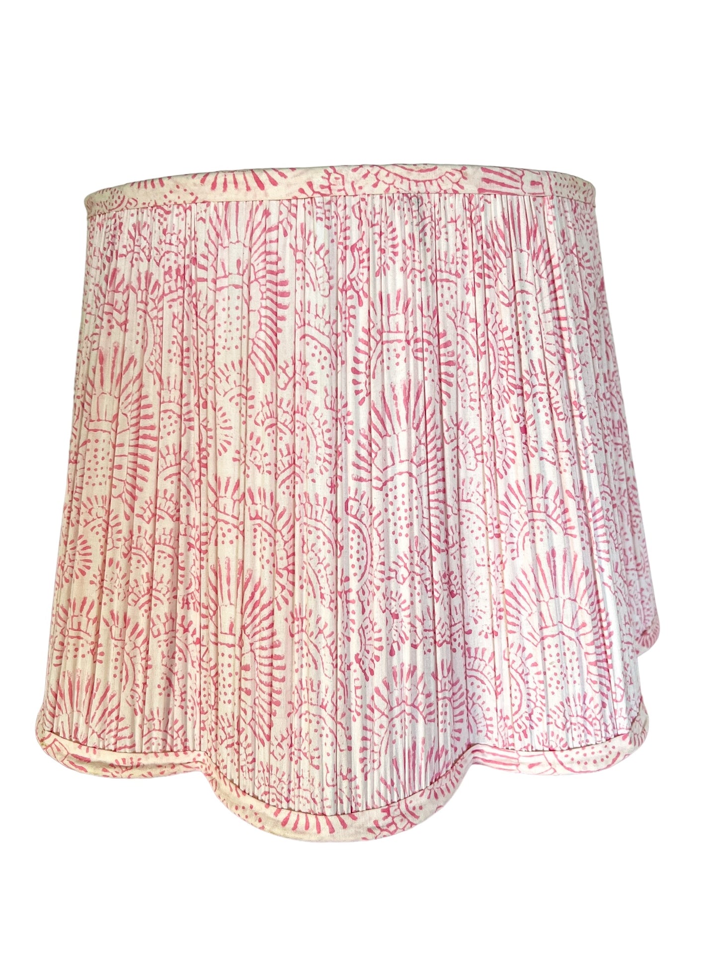 SALE Summer Block Printed Pleated Lampshade