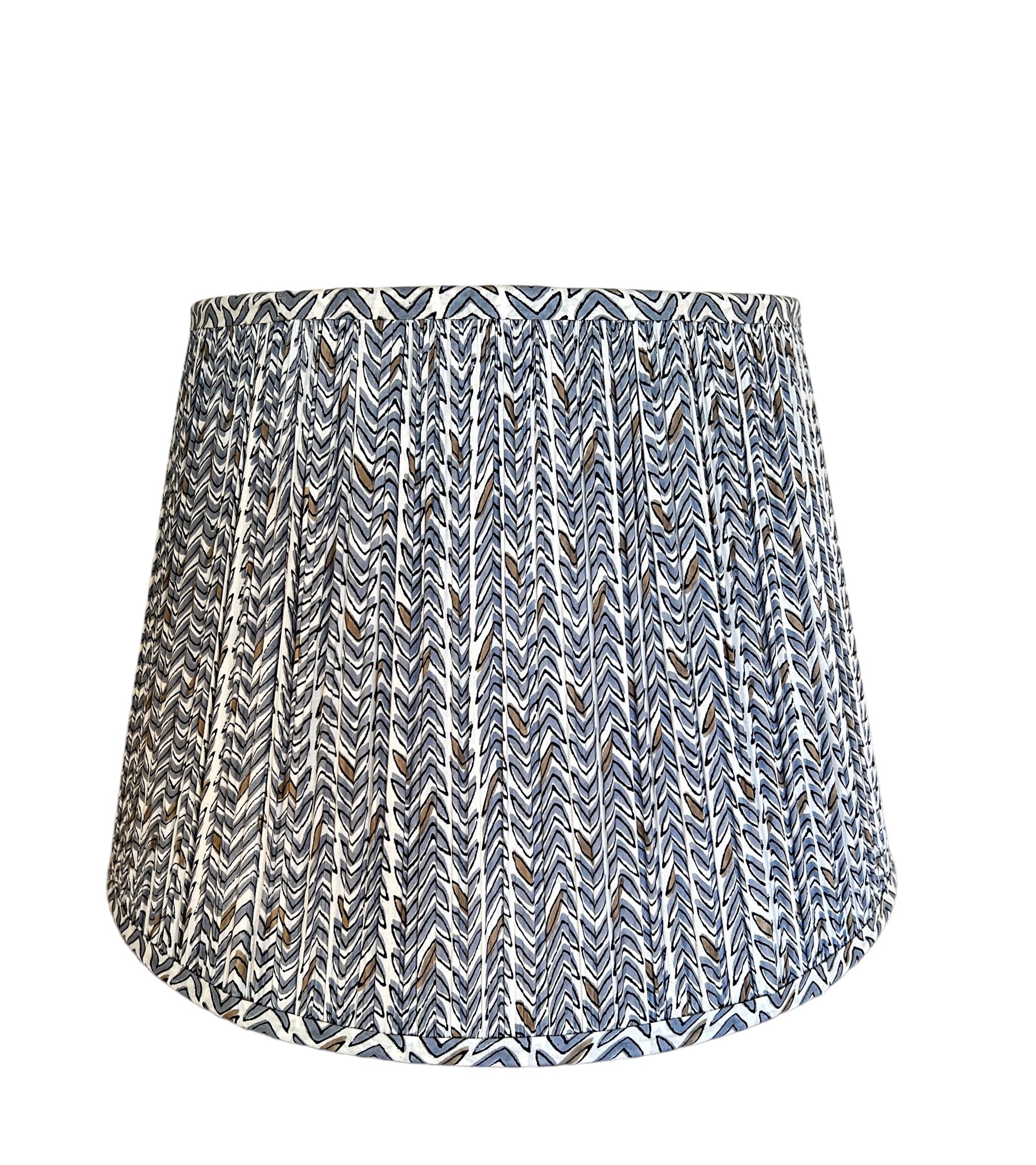 Wally Block Printed Pleated Lampshade