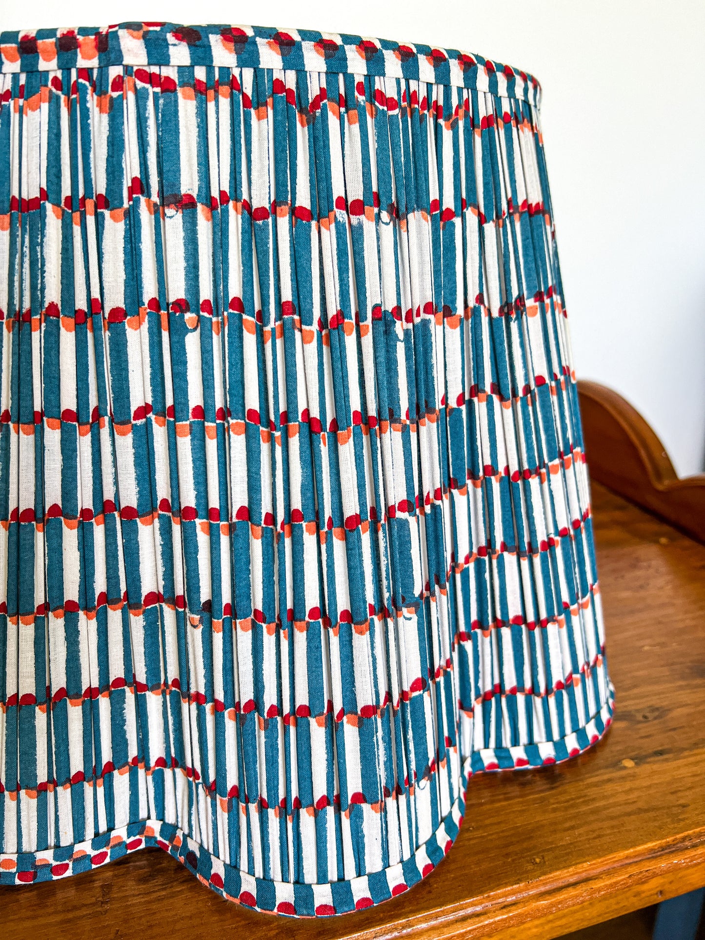 SALE Alana Block Printed Pleated Lampshade