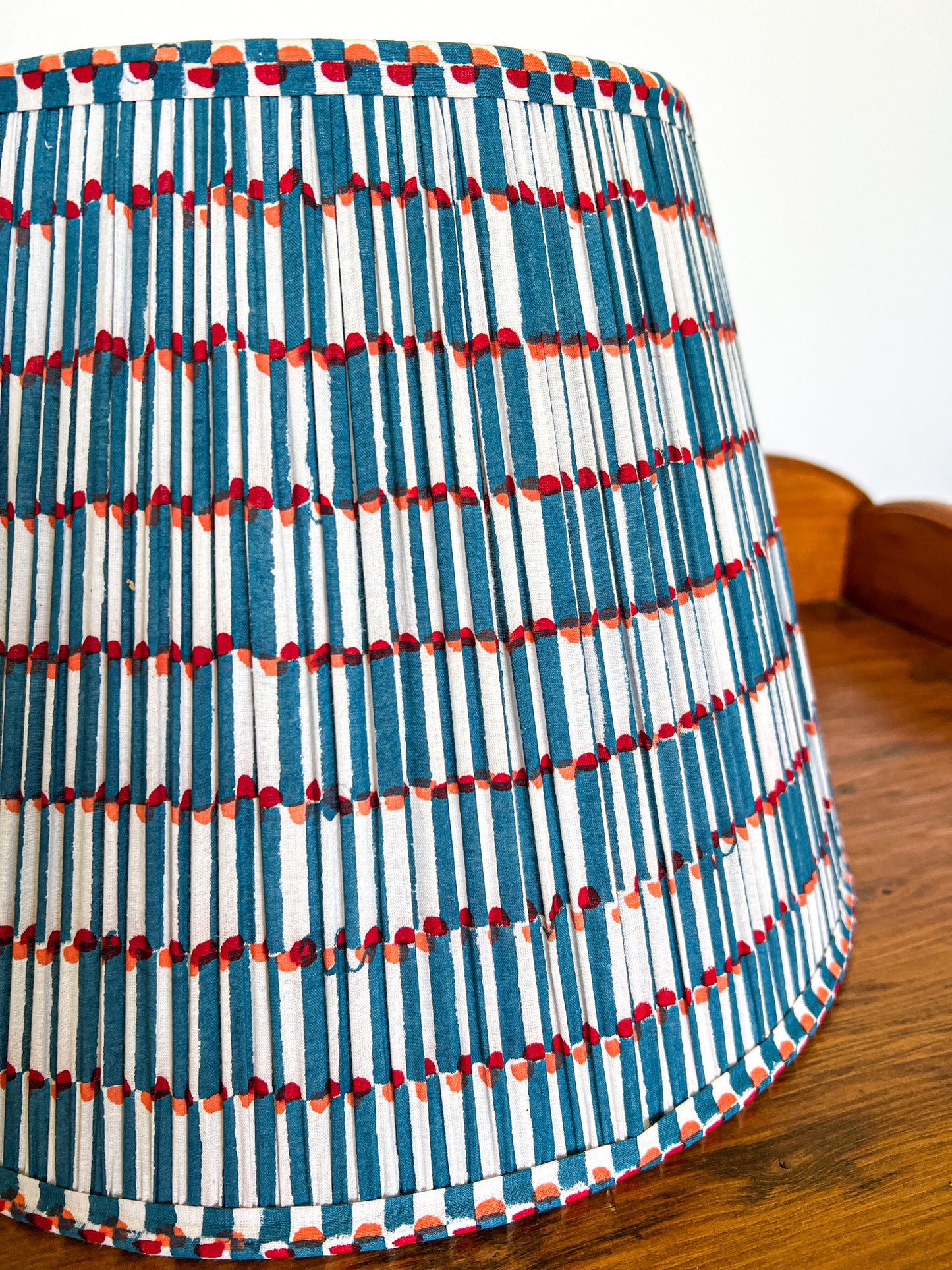 SALE Alana Block Printed Pleated Lampshade